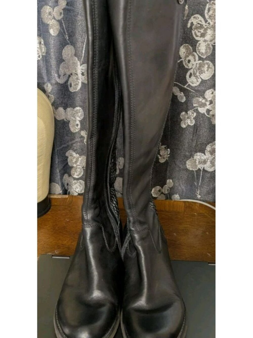 RIEKER Faith 91 Black Leather Riding Tall Boots Sz 40 Equestrian US 8.5-9 - Picture 2 of 11